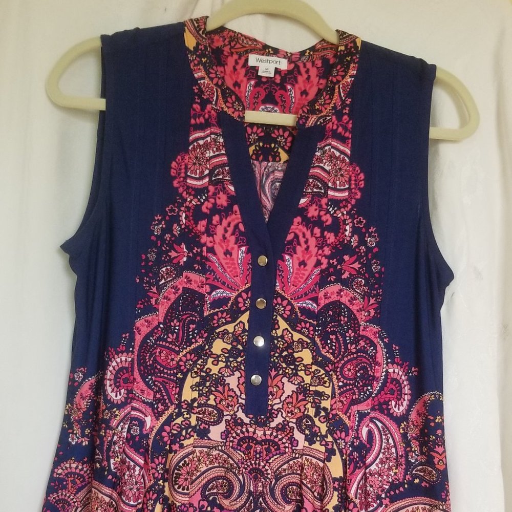 Sleeveless Print Top